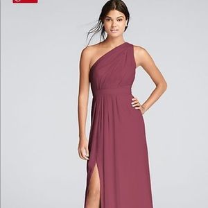 David’s bridal one shoulder dress